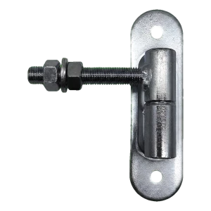 Cerniera regolabile torniata PSG ø27 M16 con piastra 180×50 mm e sfera
