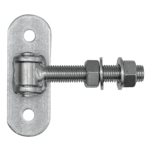 Cardine regolabile per cancello M20 con piastra 140×50 mm – zincato