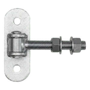 Cerniera regolabile per cancelli M18 con piastra 140×50 mm – zincata