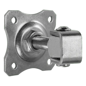 Cerniera regolabile per cancello con targhetta decorativa M20 100×100 mm zincata