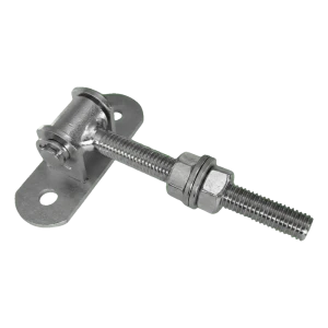Cerniera regolabile M12 in acciaio L-115 mm con base 90×30 mm per cancelli e cancelletti