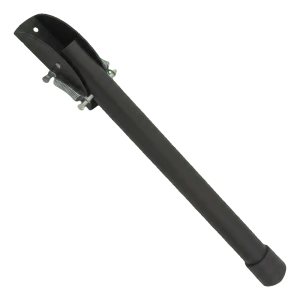 Piedino ferma porta in acciaio nero 320 mm – supporto a molla per porte e cancelli