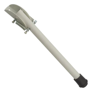 Piedino di blocco porta in acciaio 300 mm bianco – fermo a molla con puntale in gomma