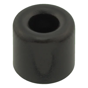 Paraspigolo fermaporta in gomma da avvitare nero Ø40 mm H28 mm