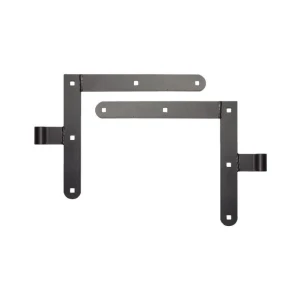 Cerniera angolare in acciaio nera H250 x L285 mm – kit 4 pz. per due ante