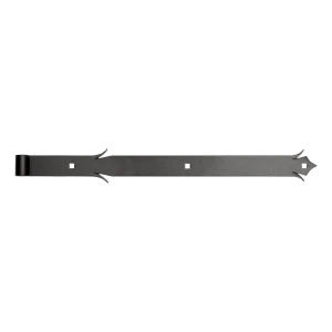 Cardine a nastro decorativo per cancelli a battente 500 mm - braccio in acciaio nero