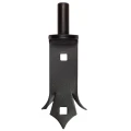 Perno cardine a nastro decorativo ø 14 mm per cancelli a battente – da avvitare 001-510 (1)