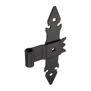 Cerniera a croce decorativa nera in acciaio 260 mm – per sportelli e mobili