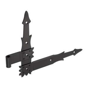 Cerniera angolare per persiane sinistra 250 mm acciaio nero – decorativa