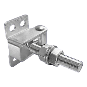Cerniera regolabile piegata M16 per cancelli e cancelletti – 180° / 125 mm, zincata