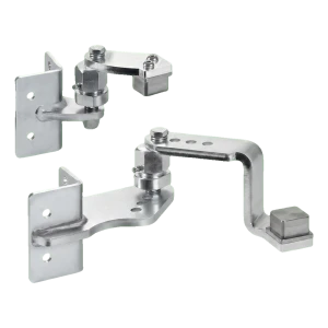 Comunello set di cardini per cancello da saldare su pilastro 50×50 mm – destro, per pendenze in salita