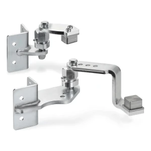 Comunello – set di cerniere per cancelli da saldare su pendenze, pilastro 50×50, sinistro