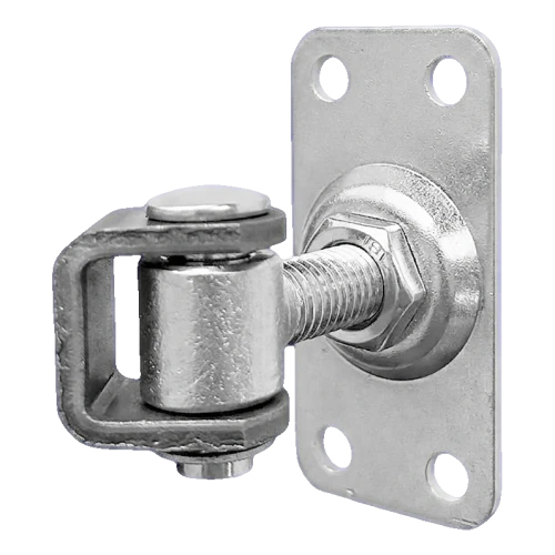 Komet – cerniera regolabile per cancello M12 con piastrina 75 × 37 mm, zinco galvanico 001-522 (1)