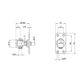 Komet – cerniera regolabile per cancello M12 con piastrina 75 × 37 mm, zinco galvanico 001-522 (2)