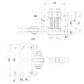 Comunello Albatros Piccolo – sistema di cerniere per cancello pieghevole fino a 4 m / 100 kg 001-530 (6)