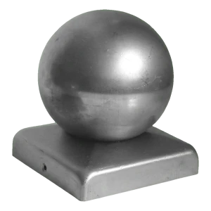 Copertura per recinzione in acciaio zincato 40×40 mm con sfera decorativa fi 40