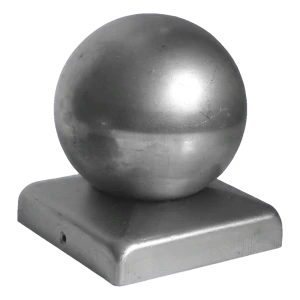 Copripalo in acciaio per recinzione con sfera fi 50 mm per palo 60×60 mm – zincato