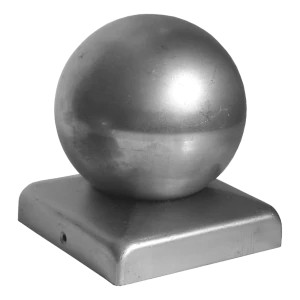 Copertura decorativa per recinzione in acciaio con sfera ornamentale ø 60 per palo 60x60 mm – zincata