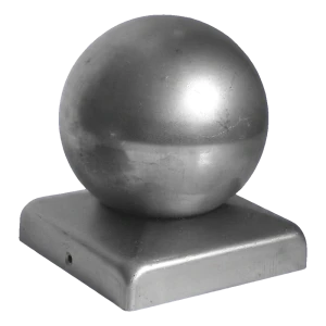 Copripalo per recinzioni in acciaio 70×70 mm con sfera fi 60 mm – zincato