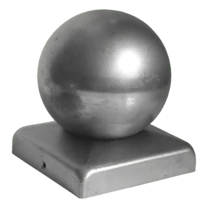 Copri pilastro per recinzione in acciaio 70×70 mm con sfera ø 70 – zincato