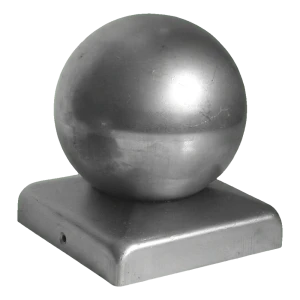Copripalo di recinzione in acciaio con sfera per palo 100×100 mm