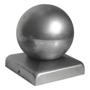 Terminale per recinzione in acciaio con sfera 100x100 mm zincato