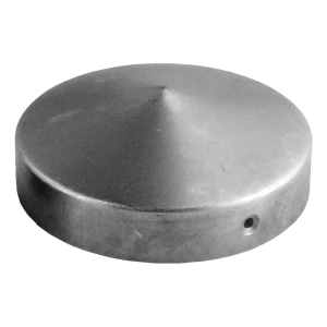 Cappello di copertura in acciaio rotondo per palo di recinzione Ø 42 mm – grezzo