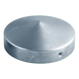 Cappello in acciaio zincato per palo recinzione tondo Ø 42 mm