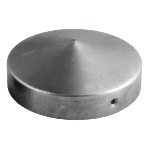 Cappello in acciaio tondo per palo di recinzione Ø 60 mm – grezzo