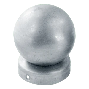 Cappello di copertura per recinzione rotondo per palo ø 60 mm con sfera ø 60 – acciaio zincato
