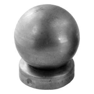 Cappello di copertura per recinzione in acciaio per palo Ø 60 mm con sfera decorativa Ø 80 mm