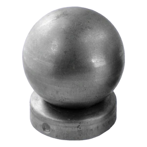 Copripalo per recinzione in acciaio per palo Ø 77 mm con sfera decorativa Ø 60 mm