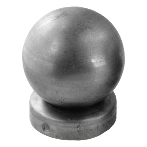 Copripalo recinzione in acciaio per palo Ø 48 mm con sfera decorativa Ø 60 mm