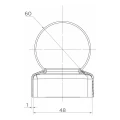 Copripalo recinzione in acciaio per palo Ø 48 mm con sfera decorativa Ø 60 mm 001-591 (2)