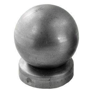 Copripalo metallico con sfera Fi 80 mm per palo rotondo Fi 80