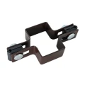 Morsetto intermedio per pannelli di recinzione 40x60 mm marrone GPV-700-05 (1)