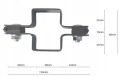 Morsetto intermedio per pannelli di recinzione 40x60 mm zincato GPV-700-04 (3)