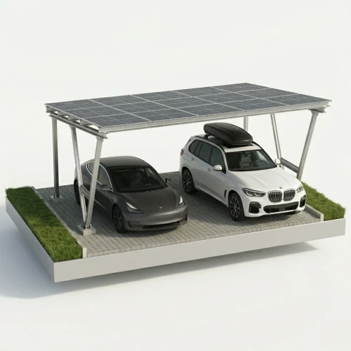 Parcheggio fotovoltaico VICA per 2 veicoli SOLO Carport GPV-105-02 (1)