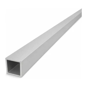 Tubo quadrato in alluminio 25×25×2 mm – profilo chiuso L=2000 mm EN AW-6060