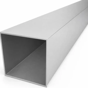 Tubo in alluminio quadrato 80×80×2 mm – profilo chiuso L=2000 mm