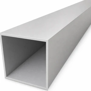 Tubo quadrato in alluminio 80×80×3 mm – profilo chiuso EN AW-6060, L=2000 mm
