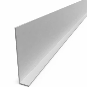 Angolare in alluminio a lati disuguali 100×20×2 mm – profilo L, lunghezza 2000 mm