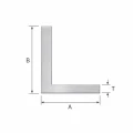 Angolare in alluminio a lati disuguali 80×40×2 mm – profilo L, lunghezza 2000 mm 001-712 (2)