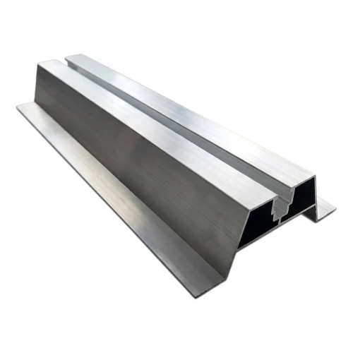 Staffa trapezoidale in alluminio H100 L330 con guarnizione EPDM 2 mm per installazione PV 001-779 (1)