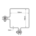 Staffa angolare per pannelli di recinzione 100x100 mm grafite 000-776 (4)