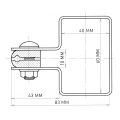 Staffa terminale per pannelli di recinzione 60x40 marrone GPV-700-15 (3)