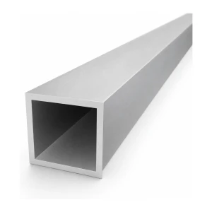 Tubo in alluminio quadrato 50×50×4 mm – profilo chiuso L=2000 mm