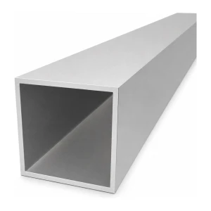 Tubo quadrato in alluminio 90×90×4 mm – profilo chiuso EN AW-6060, L=2000 mm