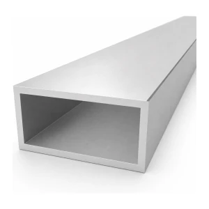 Tubo in alluminio rettangolare 50×100×5 mm EN AW-6060, lunghezza 2000 mm