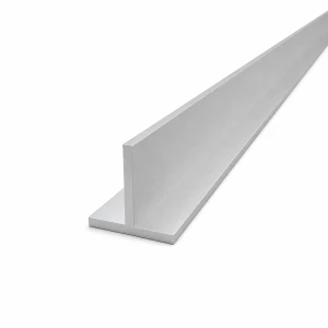 Profilato a T in alluminio 40×40×4 mm profilo T EN AW-6060, lunghezza 2000 mm